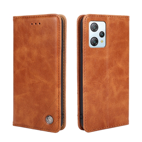 

For Blackview A53 / A53 Pro Non-Magnetic Retro Texture Leather Phone Case(Brown)