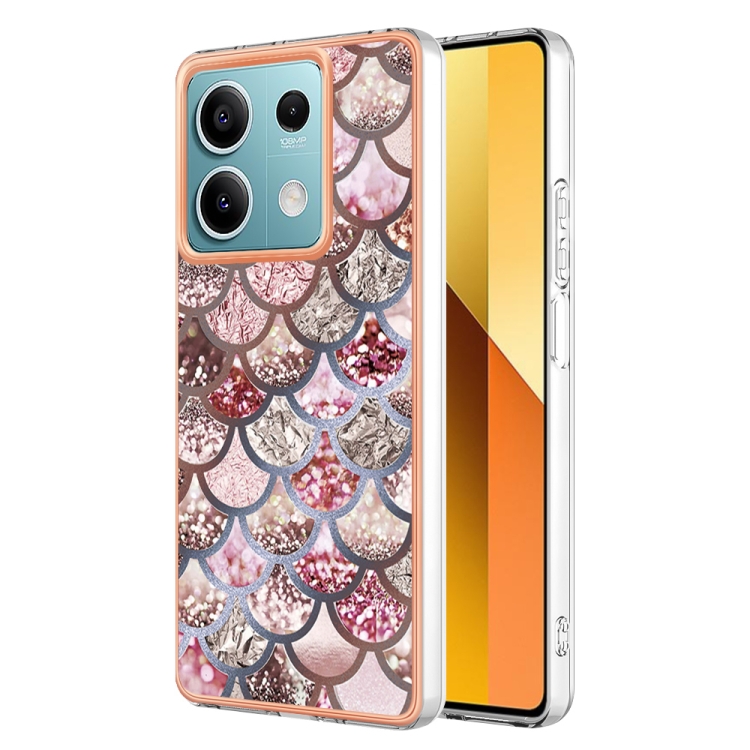 

For Xiaomi Redmi Note 13 5G Global Electroplating IMD TPU Phone Case(Pink Scales)