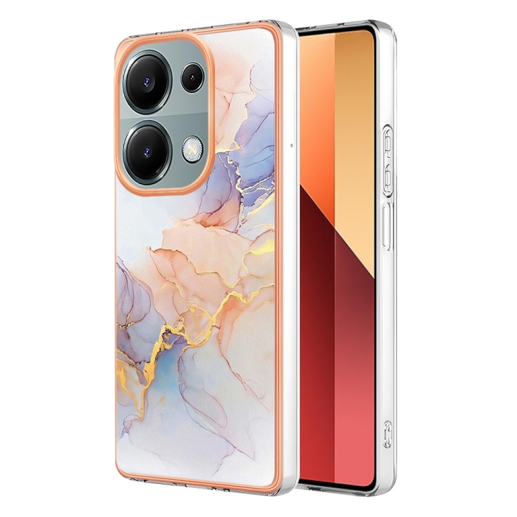 

For Xiaomi Redmi Note 13 Pro 4G Global Electroplating IMD TPU Phone Case(White Marble)