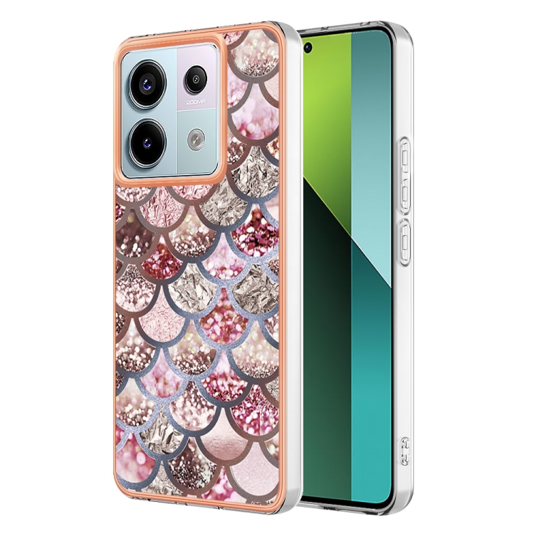 

For Xiaomi Redmi Note 13 Pro 5G Global Electroplating IMD TPU Phone Case(Pink Scales)