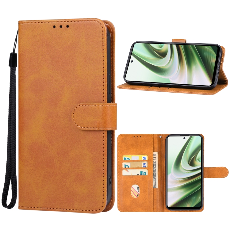 

For OnePlus K11 Leather Phone Case(Brown)