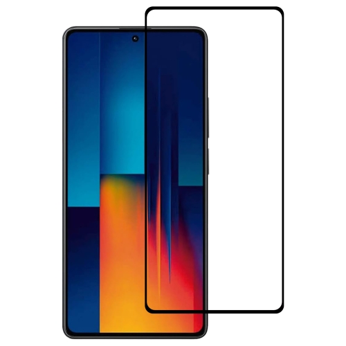 For Xiaomi Poco M6 Pro 4G 9H HD 3D Curved Edge Tempered Glass Film(Black) for realme 11 pro 3d curved edge full screen tempered glass film