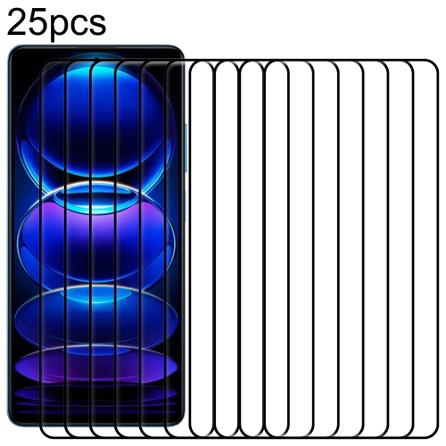 

For Xiaomi Redmi Note 13 Pro 5G / 13R Pro 25pcs 9H HD 3D Curved Edge Tempered Glass Film(Black)