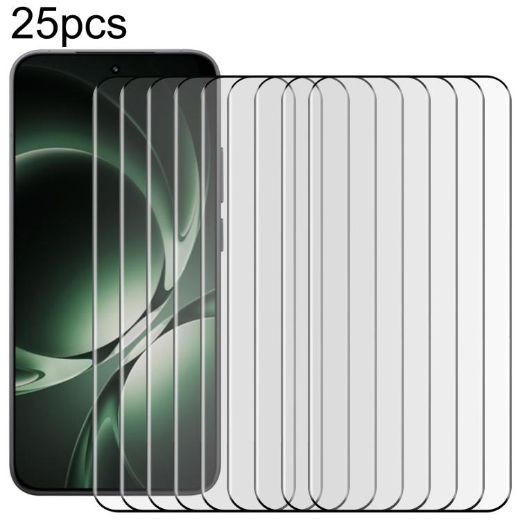 

For Redmi K80 Ultra 25pcs 9H HD 3D Curved Edge Tempered Glass Film(Black)