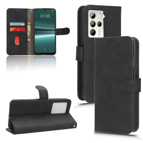 

For HTC U23 Pro Skin Feel Magnetic Flip Leather Phone Case(Black)