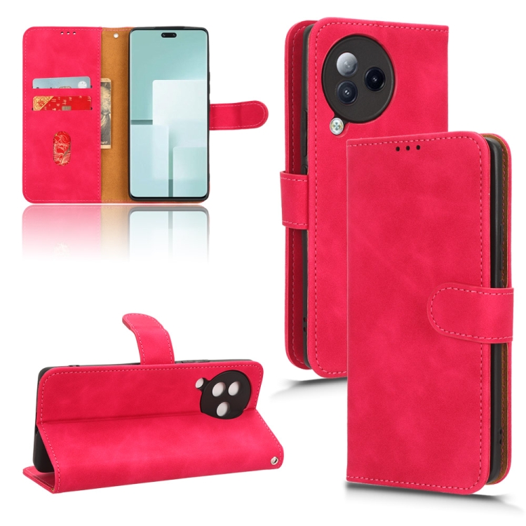 

For Xiaomi Civi 3 5G Skin Feel Magnetic Flip Leather Phone Case(Rose Red)