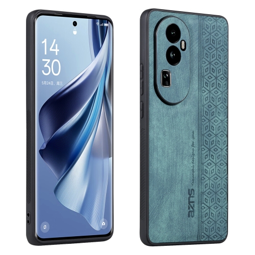 

For OPPO Reno10 Pro+ AZNS 3D Embossed Skin Feel Phone Case(Dark Green)