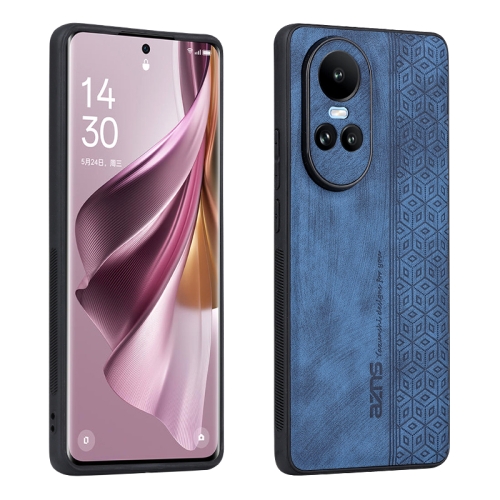 

For OPPO Reno10 Global / Reno10 Pro Global AZNS 3D Embossed Skin Feel Phone Case(Sapphire Blue)