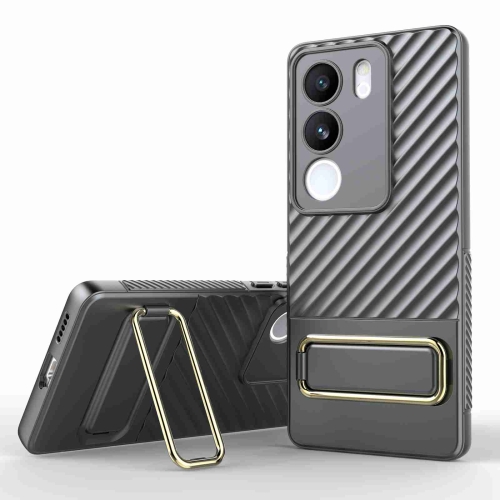 

For vivo S17 Wavy Textured Phone Case(Grey)