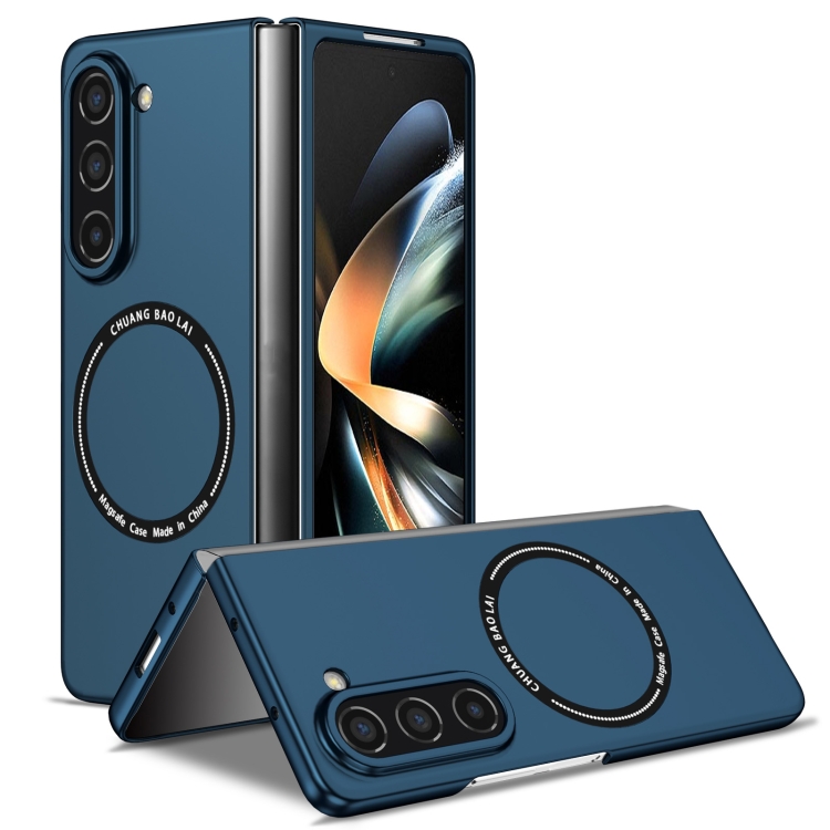 

For Samsung Galaxy Z Fold6 5G Magsafe Magnetic Folding PC Phone Case(Blue)