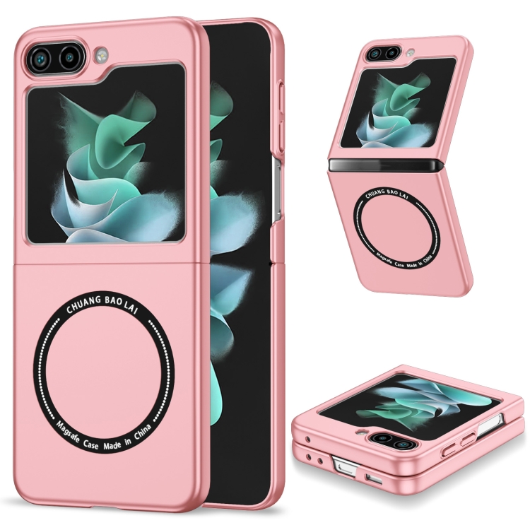 

For Samsung Galaxy Z Flip6 5G Magsafe Magnetic Folding PC Phone Case(Pink)