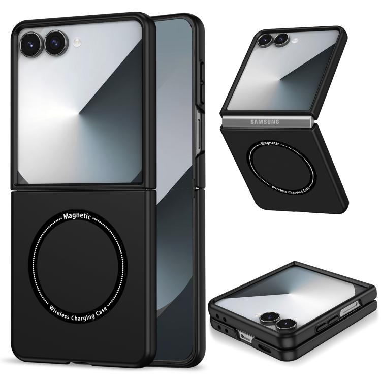 

For Samsung Galaxy Z Flip7 5G Magsafe Magnetic Folding PC Phone Case(Black)