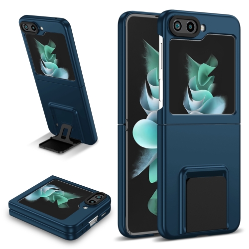 

For Samsung Galaxy Z Flip5 5G Three-dimensional Folding Holder PC Phone Case(Blue)