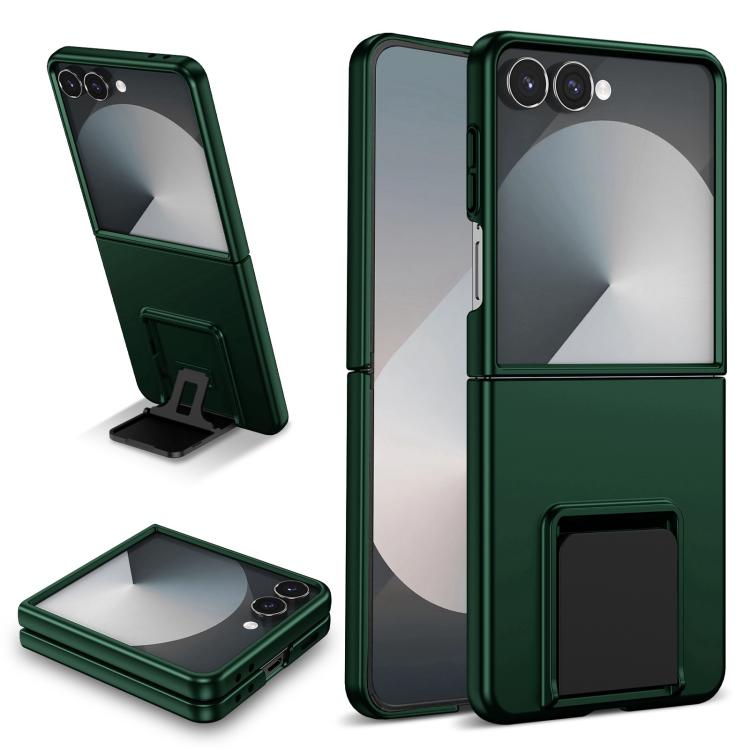 For Galaxy Z Flip8 5G Three-dimensional Folding Holder PC Phone Case(Green)