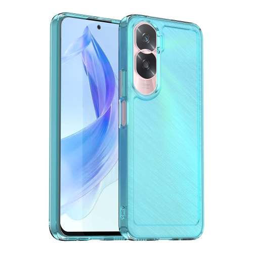 

For Honor 90 Lite Candy Series TPU Phone Case(Transparent Blue)