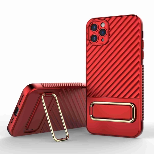 For iPhone 11 Pro Wavy Textured Phone Case(Red)