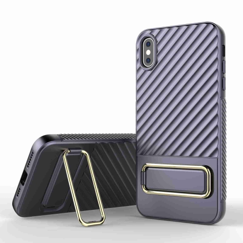 

For iPhone XS / X Wavy Textured Phone Case(Purple)