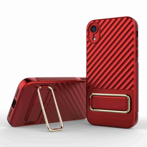 

For iPhone XR Wavy Textured Phone Case(Red)