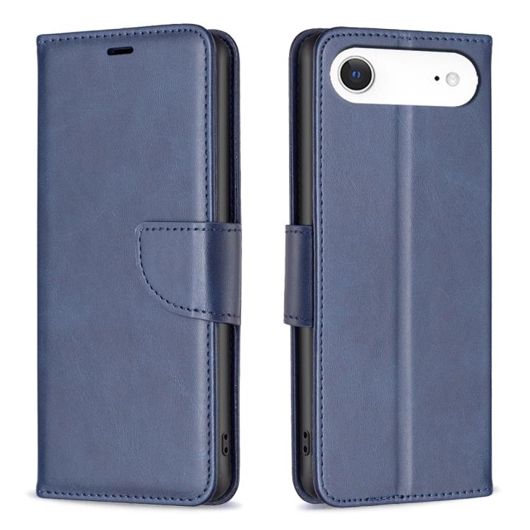 

For iPhone 17 Air Lambskin Texture Pure Color Flip Leather Phone Case(Blue)