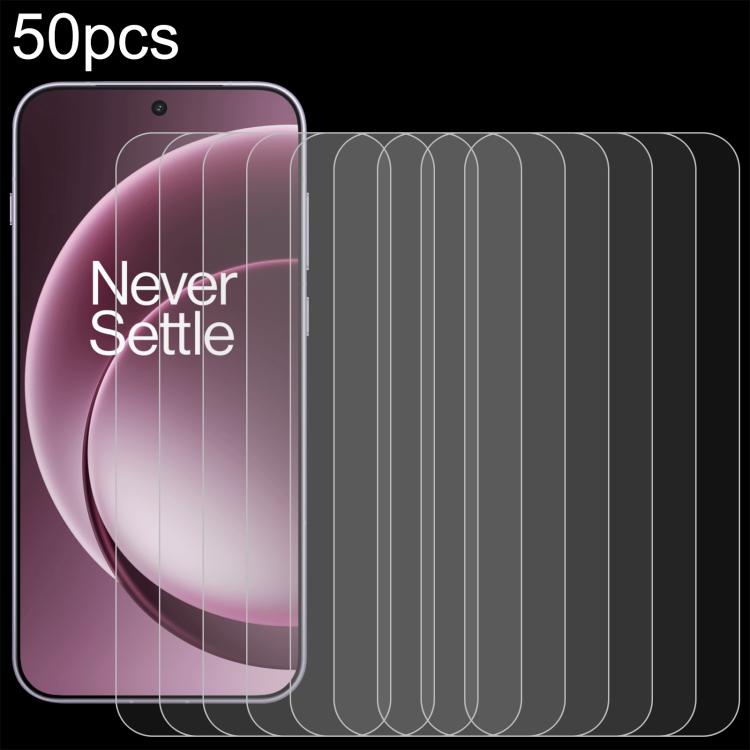 

For OnePlus 15 50pcs 0.26mm 9H 2.5D Tempered Glass Film