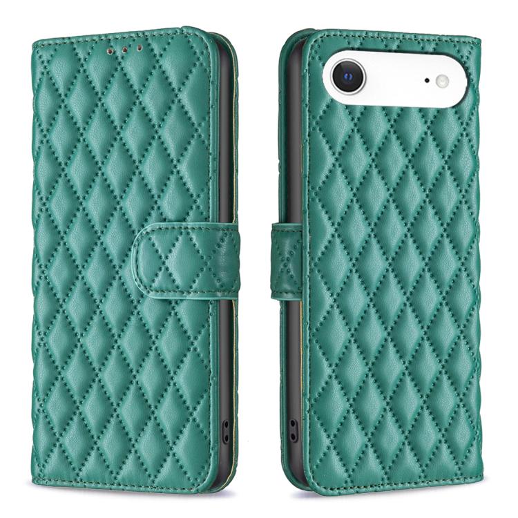 

For iPhone 17 Air Diamond Lattice Wallet Flip Leather Phone Case(Green)