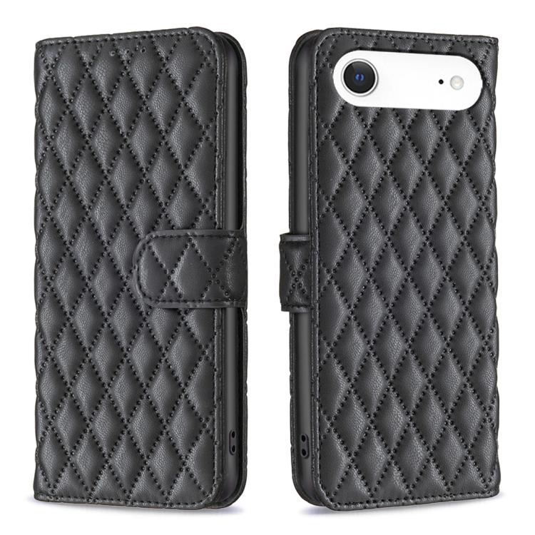 

For iPhone 17 Air Diamond Lattice Wallet Flip Leather Phone Case(Black)