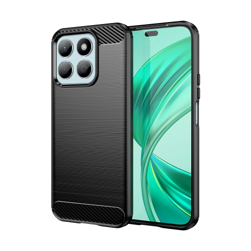 

For Honor X8b Brushed Texture Carbon Fiber TPU Phone Case(Black)