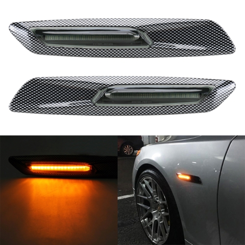 2 PCS Car Fender Light  LED Leaf Board Side DC12V / 1.7W for BMW, Yellow Light, Style:F