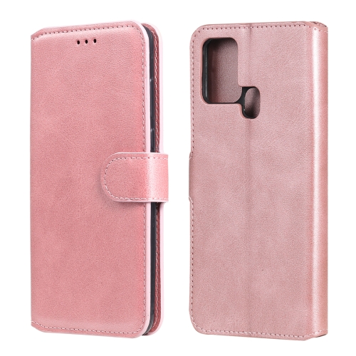 For Samsung Galaxy M31 Classic Calf Texture PU + TPU Horizontal Flip Leather Case, with Holder & Card Slots & Wallet(Rose Gold)