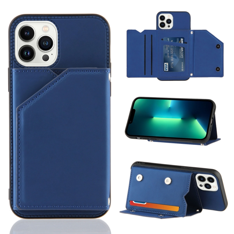 

For iPhone 15 Pro Skin Feel PU + TPU + PC Back Cover Shockproof Case(Royal Blue)