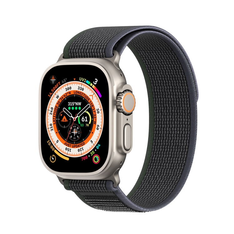 

For Apple Watch 8 45mm DUX DUCIS YJ Series Nylon Replacement Watch Band(Black)