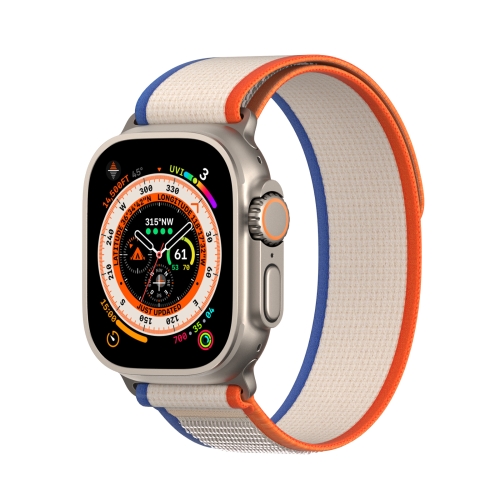 For Apple Watch 4 40mm DUX DUCIS YJ Series Nylon Watch Band(Orange Beige)