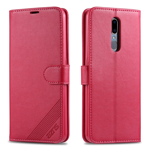 For OPPO A9 / A9x / F11 AZNS Sheepskin Texture Horizontal Flip Leather Case with Holder & Card Slots & Wallet(Red)