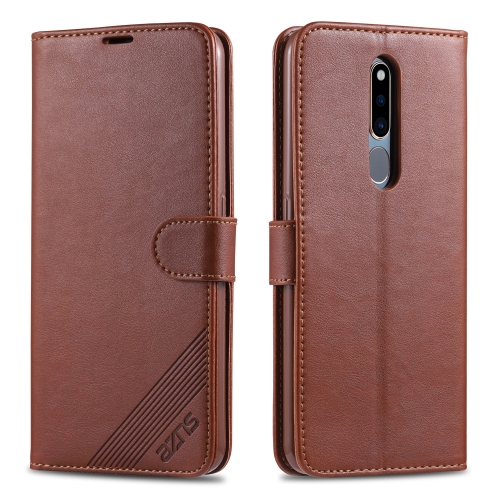 For OPPO F11 Pro AZNS Sheepskin Texture Horizontal Flip Leather Case with Holder & Card Slots & Wallet(Brown)