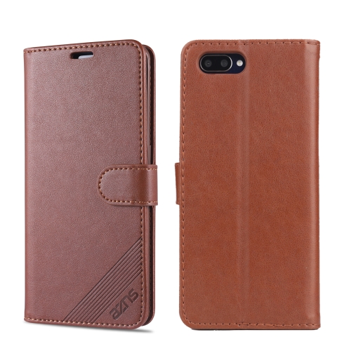 For OPPO K1 AZNS Sheepskin Texture Horizontal Flip Leather Case with Holder & Card Slots & Wallet(Brown)