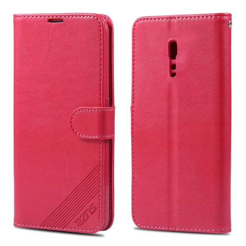 For OPPO Reno Z AZNS Sheepskin Texture Horizontal Flip Leather Case with Holder & Card Slots & Wallet(Red)