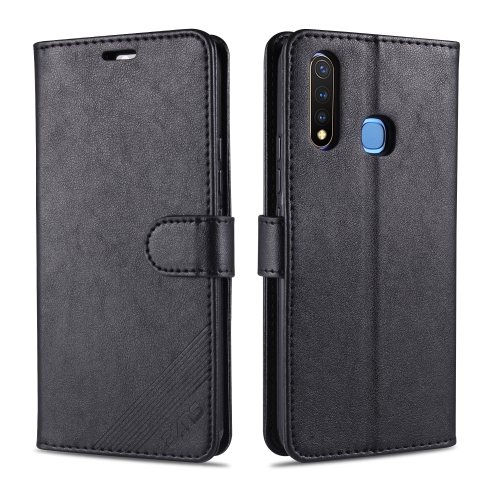 For Vivo Y5s / U3 / Y19 AZNS Sheepskin Texture Horizontal Flip Leather Case with Holder & Card Slots & Wallet(Black)
