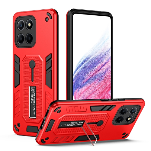 

For Honor X6 / X6s / X8 5G Variety Brave Armor Finger Loop Holder Phone Case(Red)