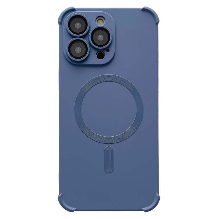

For iPhone 14 Pro Four Corner Shockproof Skin Feel MagSafe Magnetic Phone Case(Grey)