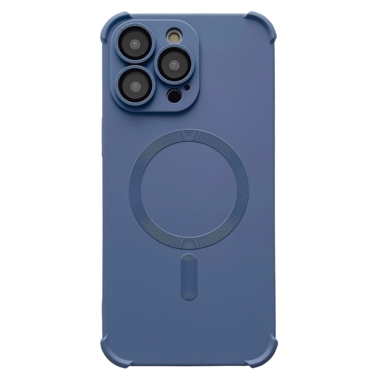 

For iPhone 15 Pro Max Four Corner Shockproof Skin Feel MagSafe Magnetic Phone Case(Grey)