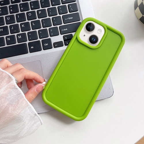 

For iPhone 14 Shockproof Frame Frosted TPU Phone Case(Green)