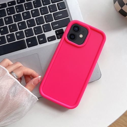 

For iPhone 11 Shockproof Frame Frosted TPU Phone Case(Rose Red)