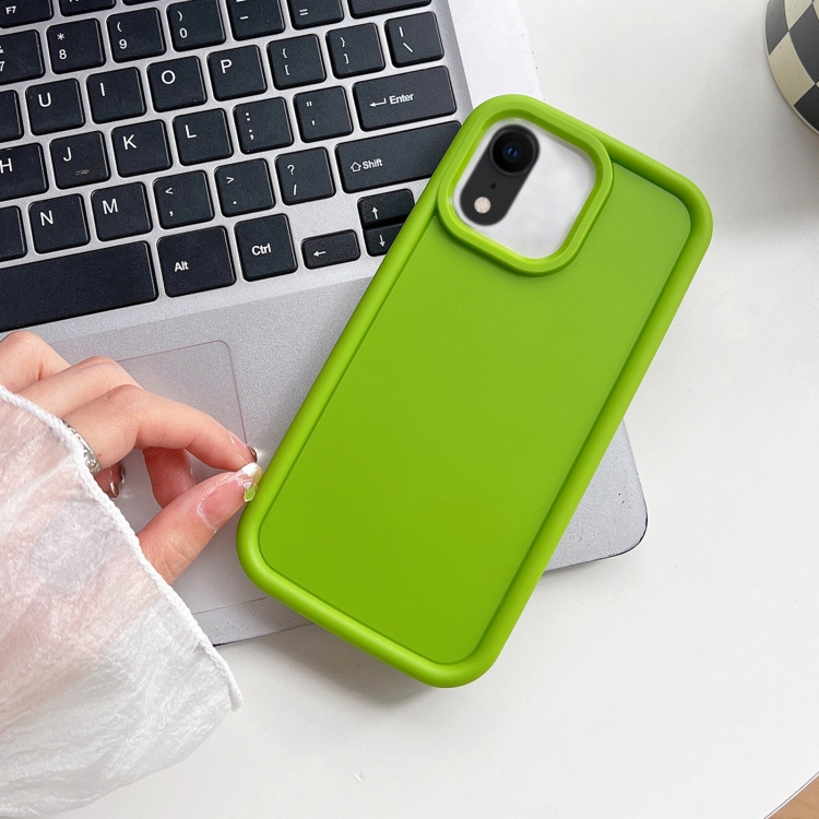 

For iPhone XR Shockproof Frame Frosted TPU Phone Case(Green)
