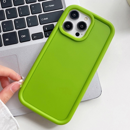 

For iPhone 15 Pro Max Shockproof Frame Frosted TPU Phone Case(Green)