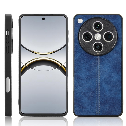 

For OPPO Find X8 Pro Cow Pattern Sewing Back Cover Phone Case(Blue)