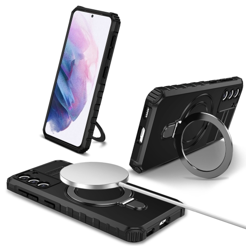 

For Samsung Galaxy S21 5G MagSafe Magnetic Holder Phone Case(Black)