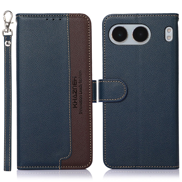 

For OnePlus Nord 4 KHAZNEH Litchi Texture Leather RFID Phone Case(Blue)