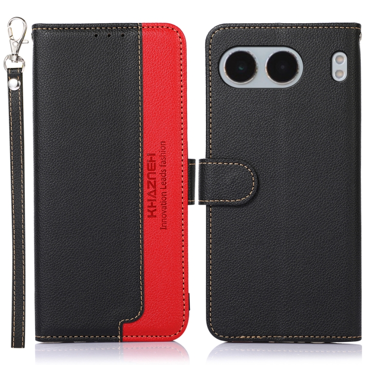 

For OnePlus Nord 4 KHAZNEH Litchi Texture Leather RFID Phone Case(Black)