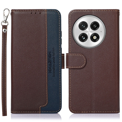 

For OnePlus Nord 13 KHAZNEH Litchi Texture Leather RFID Phone Case(Brown)