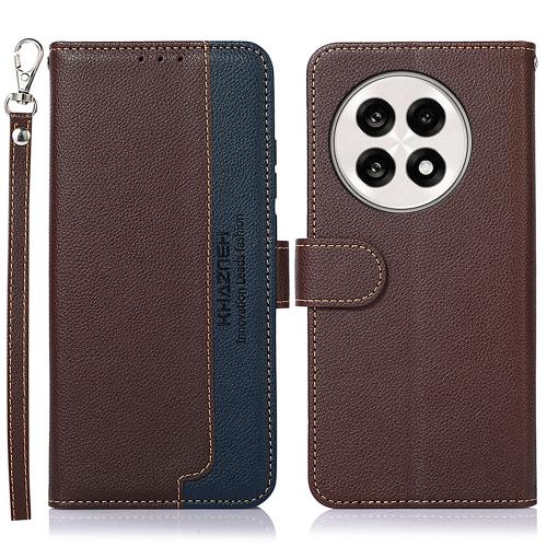 

For OnePlus Ace 5 Pro / Ace 5 / 13R KHAZNEH Litchi Texture Leather RFID Phone Case(Brown)